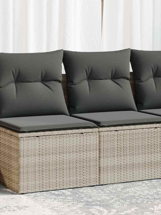 Two-Seater Outdoor Rattan Sofa With Cushions 55...