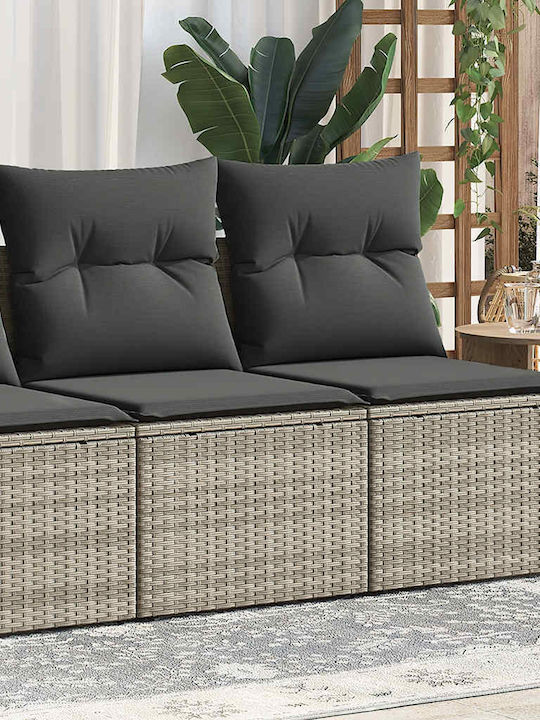 Two-Seater Outdoor Rattan Sofa with Cushions 55...