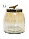 Galifas Glass Sweet Jar with Lid Honey 13x13x14cm