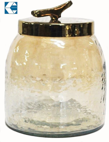 Galifas Glass Sweet Jar with Lid Honey 13x13x14cm