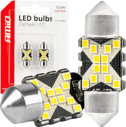 AMiO Λάμπες Αυτοκινήτου C5W Canbus LED 5500K Ψυ...