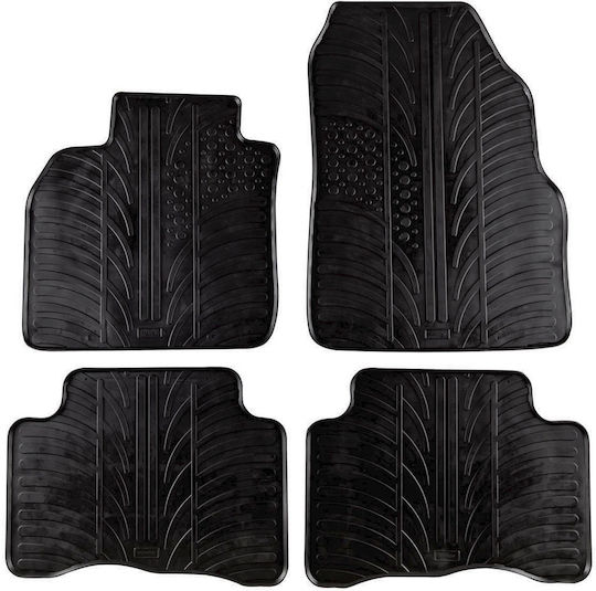 Gledring Σετ Μπροστινά και Πίσω Πατάκια 4τμχ για Renault Scenic 2003-2009 Μαύρα