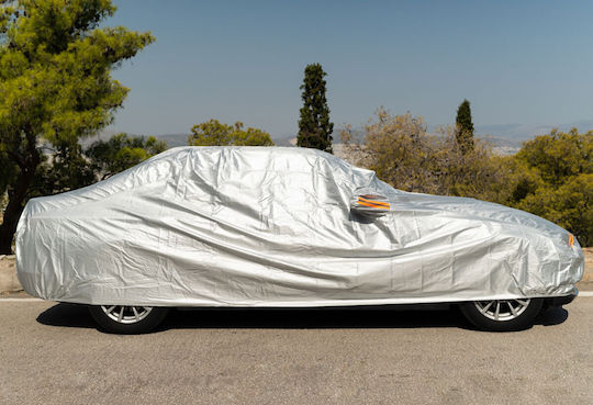 Kaver Κουκούλα 440x160x125cm Αδιάβροχη Large για Hatchback που Στερεώνεται με Ιμάντες
