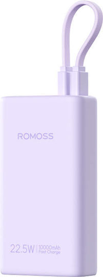 Romoss PHA10 Power Bank 10000mAh 22.5W με 2 Θύρες USB-C Μωβ