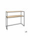 Console Table Wood & Metal Black L78xW27xH77cm