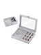 Wooden Jewelry Box Gray 20x15x5cm