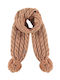 Kids Knitted Scarf Brown
