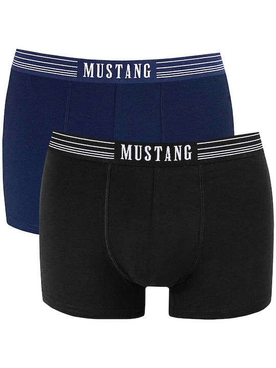 Mustang Men's Boxers Black/Blue 2Pack