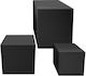 Holz-Display-Ständer Set/3 Schwarze Würfel L:50x50x50 M:40x40x40 S:33x33x33cm 1/kib