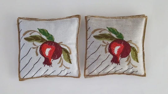 F L Perne Decorative Parfumate Roșii 25 x 25 Cm
