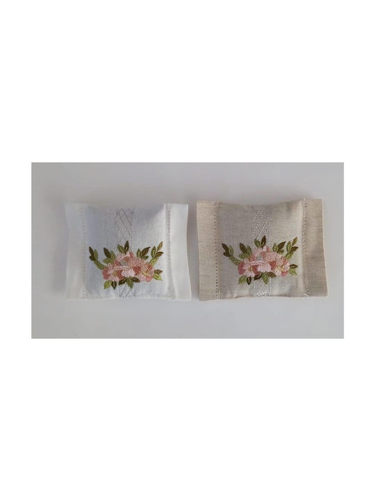 F L Fragrant Throw Pillows with Flower Design 25 X 25 Cm