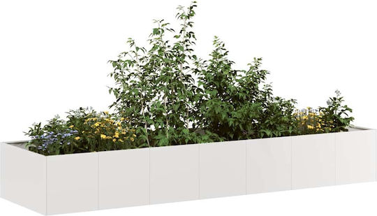 vidaXL Кутия за саксии Метал Silver 280x80x40см.