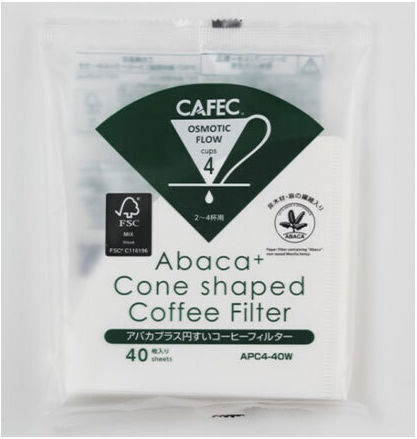 Cafec 40 Φίλτρα Καφέ Χάρτινα