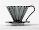 Dripper Tritan Kegelförmiger Blumen-Dripper Cup1 Klar Schwarz