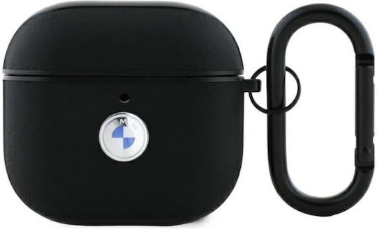 BMW Hülle Leder mit Haken in Silber Farbe für Apple AirPods 4