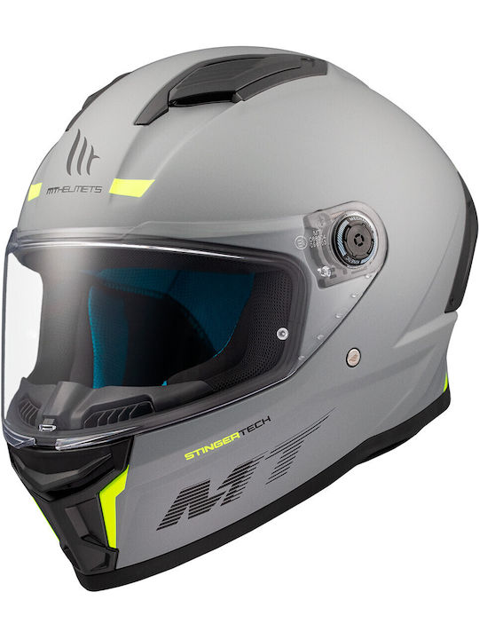 MT Stinger 2 Glossy Grey Casca Moto Față Întrea...