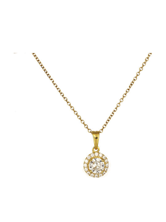 Charm Rosette aus 14K Gold mit Zirkon