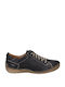 Δερμάτινα Γυναικεία Oxfords σε Μαύρο Χρώμα