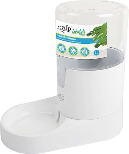 All For Paws Bol Automat Din Plastic Pentru Hrănire Și Apă Pentru Câine Și Pisică 2.8lt 28.8x15.8x27.7cm