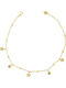 Ios Women's Bracelet Chain made of Silver Gold Plated with Zircon