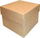Kraft Paper Box for Gift Brown 6x5x6cm.