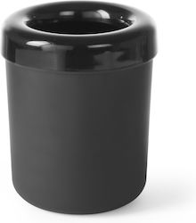 Table Dustbin Cutlery Container Made of Plastic Black Diameter 130mm