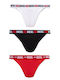 Βαμβακερά Γυναικεία String 3Pack Μαύρα