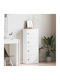 Living Room Display Cabinet Made of White Particle Board 40x24x102cm