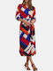 Midi Hemdkleid Mehrfarbig