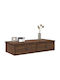 Shelf Wall Brown Oak 80x34x17cm