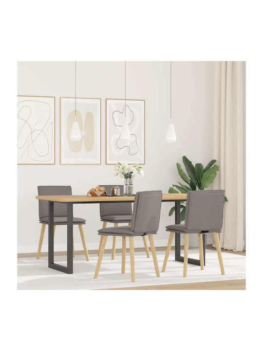 Stühle Speisesaal Beige-grey 4Stück 45x54x86cm