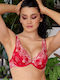 Balconette Balconette Bra with Light Padding Underwire Red