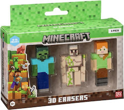3D Radiergummi-Set Minecraft Mc4021c 3 Stück