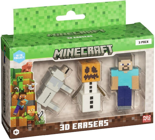 3D гумички комплект Minecraft MC4021B 3 броя