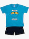 Minerva Kids' Pajamas Summer Blue Keep Smiling