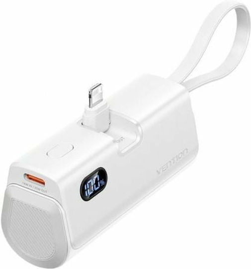 Vention FHRW0 Lightning Power Bank 4800mAh 22.5W με Θύρα USB-C Λευκό