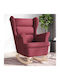 Rocking Armchair Wine Red 74x90x102cm