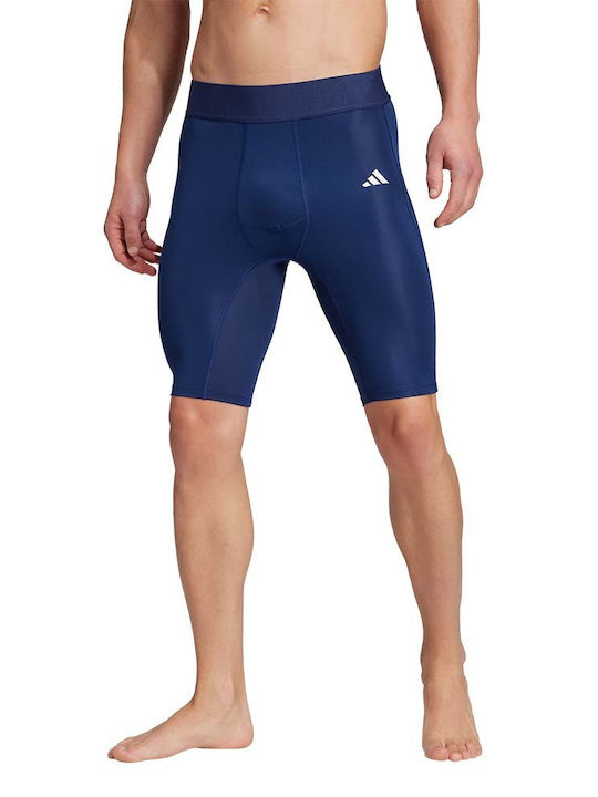 adidas Techfit Ανδρικό Ισοθερμικό Παντελόνι Compression Μπλε