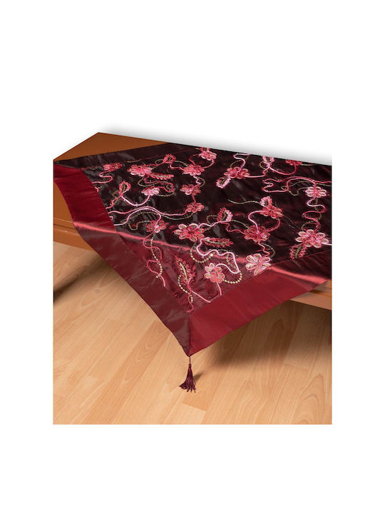 Silk Fashion Checkered A11 Bordeaux 120x120cm