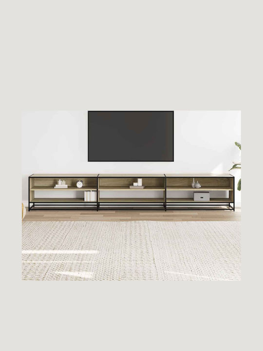 Stand TV Din Metal Și Lemn Maro L270xA40xÎ46cm