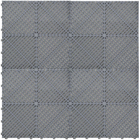 Vented Garage Floor Tiles X 120 Edges Grey