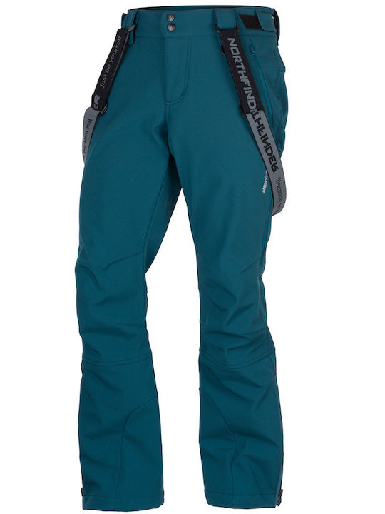 Northfinder NO-3975SNW-526 Men's Trousers for Ski & Snowboard Soft Shell Blue