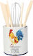 Tognana Cascinale Blauer Keramik-Besteckhalter 11x23cm