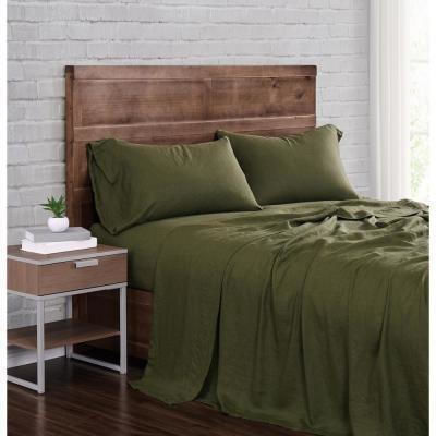 Linea Home King Size 180x200+20cm with Elastic Xaki Haki