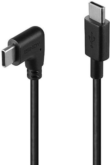 Lindy USB 2.0 Cable USB-C male - USB-C 15W PD Μαύρο 1m 32005