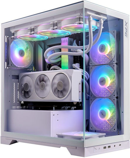 Adata Invader X Gaming Middle Tower Carcasă PC cu Deschidere Laterală Albă