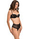 Miss Rosy Lace Underwear Set with Bra & Boxer Black