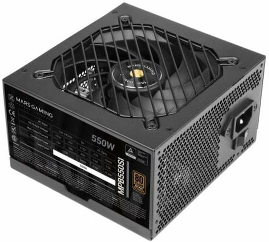 Mars Gaming MPB550SI 550W Черен Компютърно захранване Пълен кабел 80 Plus Bronze
