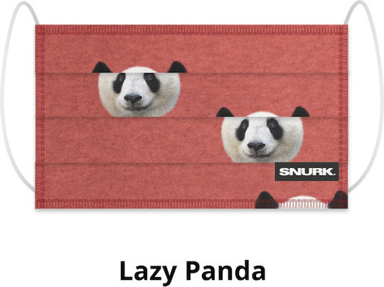 Snurk Lazy Panda Mască de protecție Țesătură Roșu SN-MASKPANDA1 1buc