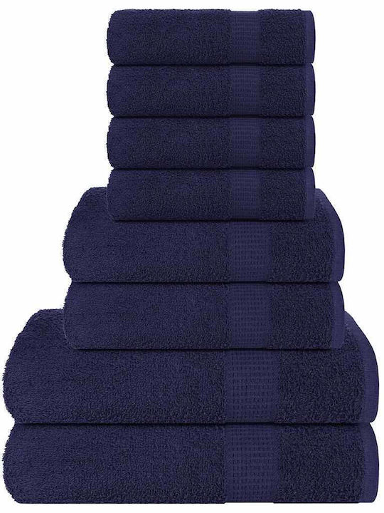 vidaXL Badetuch-Set 8-tlg Marineblau 8-stücke G...